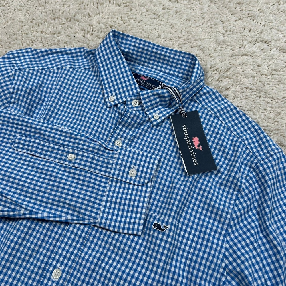 Vineyard Vines Classic Fit Tucker Shirt Button Down Medium Blue Gingham New NWT
